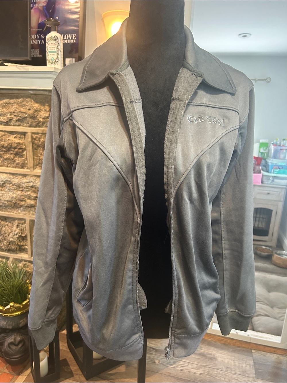 Men's Gray Lightweight Zip-Front Shirt Jacket